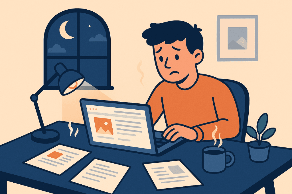 Late Night Web Design Session